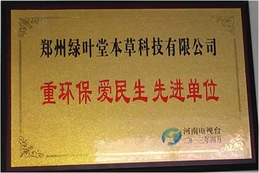 重环保爱民生先进单位